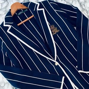 Ralph Lauren Knit Striped Blazer